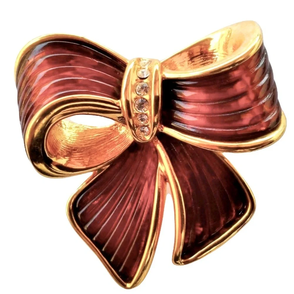 JOAN RIVERS Vintage Bow Brooch